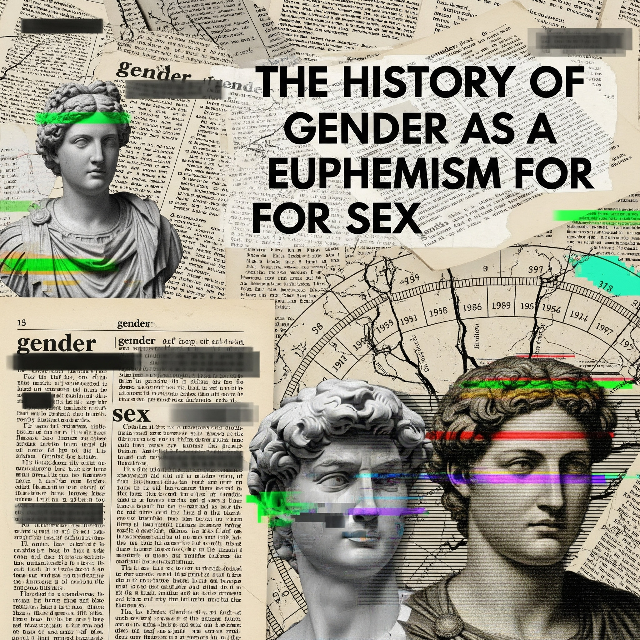 An academic book with the word 'gender' on its spine, on a desk with a quill and ink.